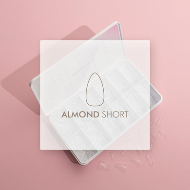 ALMOND SHORT FULL COVER NAIL TIPS (510PCS)