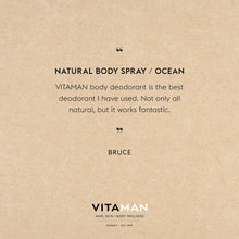 Load image into Gallery viewer, VITAMAN Natural Body Spray - Ocean 100ml