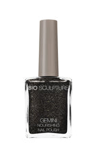 Load image into Gallery viewer, Gemini 14ml Nourishing Polish No. 252 Starlit Cobblestone
DESCRIPTION
Solid glittery black
Noir pailleté solide
Colour Catalogue Catalogue de Couleur

Please refer to your colour sticks for the closest reflection of colour